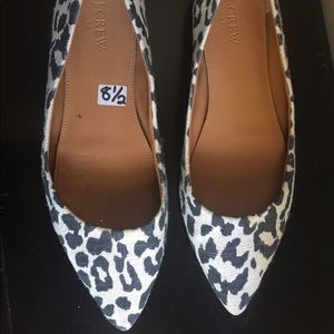 J.Crew flats, Gray & creme leopard print sz 8.5